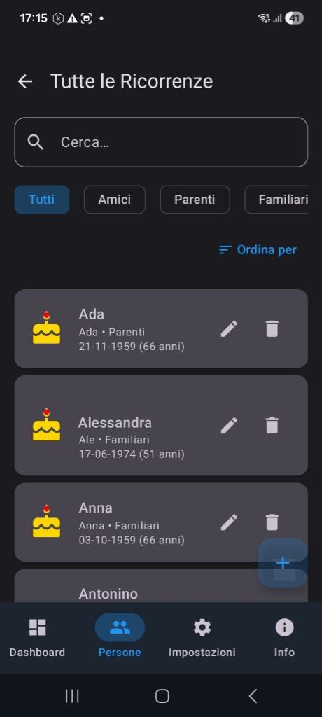 Events List Screen